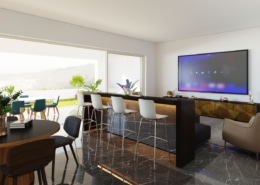 Render arquitectura sala de casa en Monterrey Nuevo leon 3