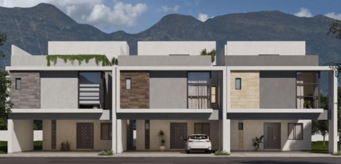 diseño de casas en México render 3d