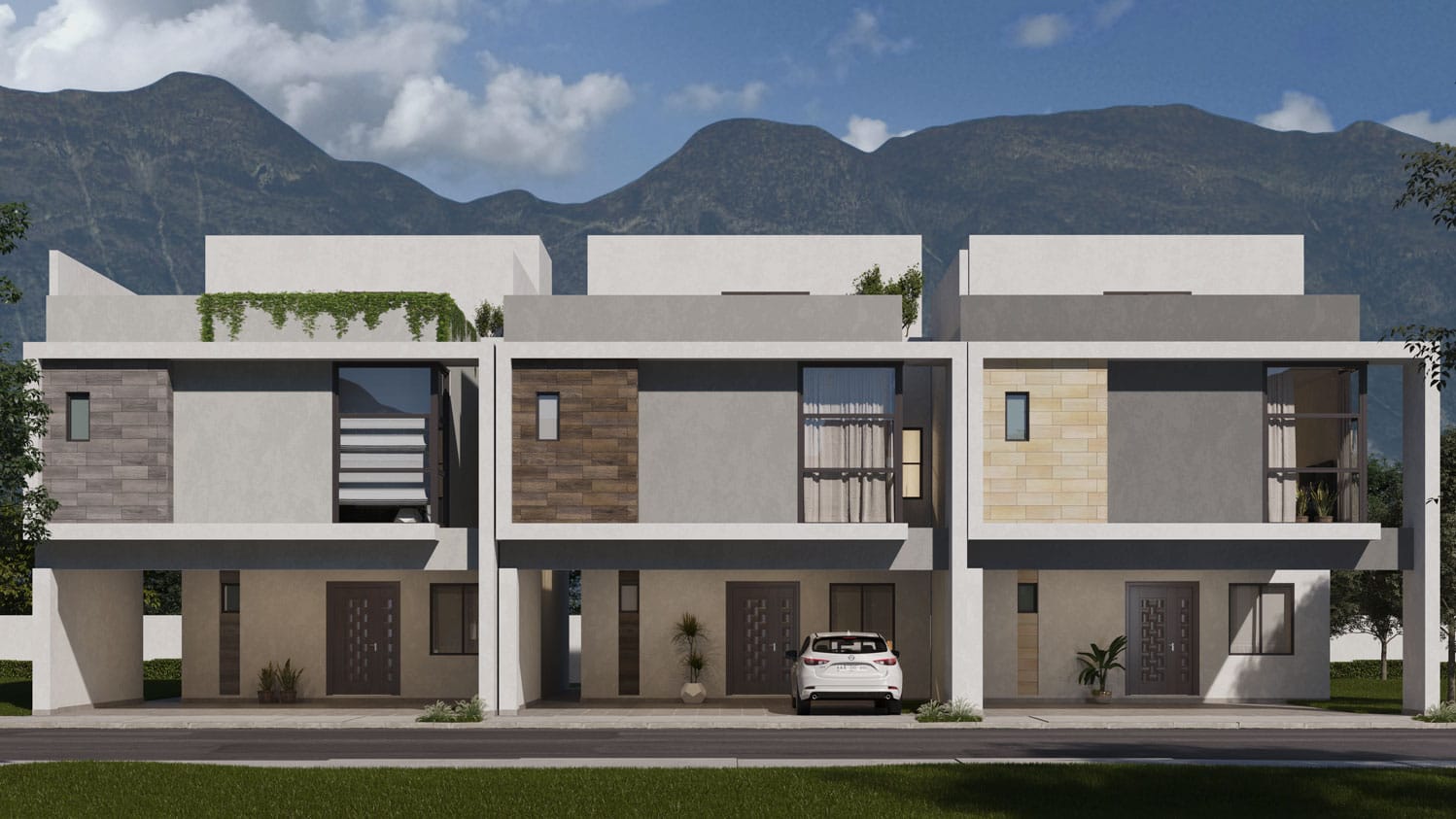 diseño de casas en México render 3d